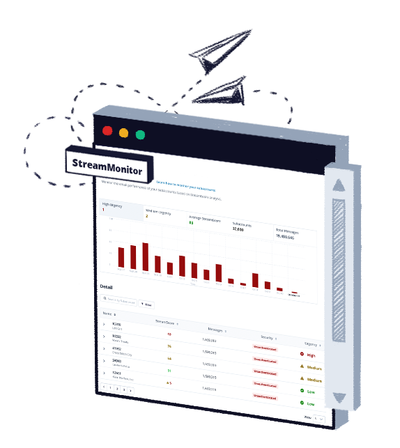 SocketLabs' StreamMonitor: the at-a-glance dashboard puts priority accounts and potential issues threatening to derail your day front and center. With multiple filters and a search function, it’s never been easier to achieve maximum efficiency without maximum frustration.  